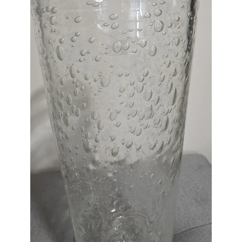 Rare Vintage Seeded Art Bubble Glass HandBlown Vase Pedestal Style Beautiful!!